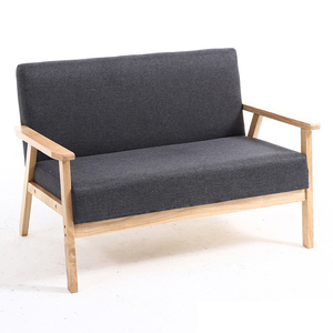 Set di divani in stile europeo mobili da soggiorno sedia in tessuto poltrona Lounge per il tempo libero <span class=keywords><strong>divano</strong></span> moderno in legno massello a 2 posti - Product Image 6