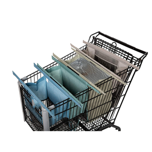 Custom Supermarket 4 Sets Trolley Bags Washable Eco-friendly cooler Bag Egg Wine holder Reusable Grocery Non-woven Shopping Bag