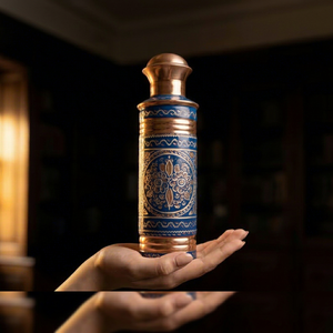 Bouteille d'eau en cuivre artisanale réutilisable, gourde traditionnelle en métal, flacon d'hydratation en cuivre de qualité supérieure pour la maison, le bureau et les voyages - Product Image 1