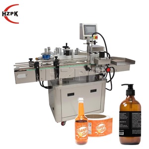 เครื่องติดฉลากอัตโนมัติสำหรับขวดกลม กระป๋อง และโหลอุตสาหกรรม รุ่น HZPK ARLM-160C พร้อมระบบบาร์โค้ดและฉลากแบบติดเอง - Product Image 1