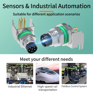 Hàn Cáp cảm biến M8 kết nối <span class=keywords><strong>6</strong></span> <span class=keywords><strong>pin</strong></span> một mã công nghiệp Angled Nam Nữ Ổ cắm PCB bảng điều chỉnh không thấm nước Thông tư kết nối - Product Image 5