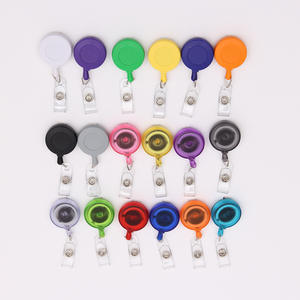 Clip de badge rétractable transparent givré à ouverture facile avec boucle pour badge de travail de médecin et d'infirmière, impression de badge de marque - Product Image 1