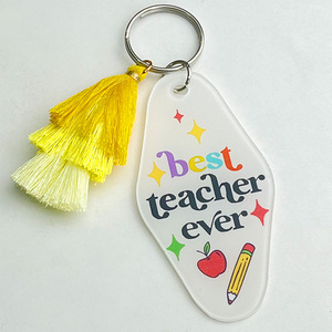 Llaveros de Plástico con Borla, Regalo de Recuerdo con Logotipo Personalizado, Regalo de Profesor, Acrílico, Hotel, Hotel, Novedad - Product Image 2