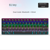 Clavier mécanique pour ordinateur portable de jeu k61 60 % 61 touches, interrupteurs bleus et rouges, pour PC gaming