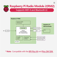 Modul Radio Raspberry Pi 2 (RM2) SDR Transceiver 100 kHz hingga 6 GHz 12-bit ADC Kompatibel dengan Pi 5 CM4 untuk Pembelajaran Pendidikan