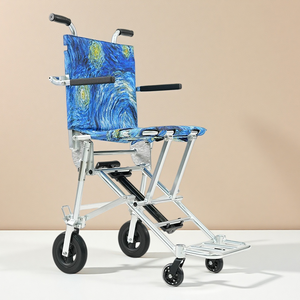 Silla de Ruedas Manual Ligera Plegable para Personas Mayores, Ideal para Viajes <span class=keywords><strong>en</strong></span> Avión y Transporte - Product Image 1