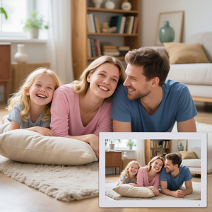 Cadre photo intelligent 21,5 pouces neuf avec calendrier, écran tactile HD 1080P, prise en charge MP3, vidéo et Wi-Fi sans fil – Vente en gros usine - Product Image 5