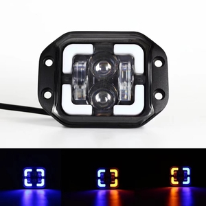 4 pouces 60w Led phare Offroad Daytime Running Light <span class=keywords><strong>Combo</strong></span> Beam moto lumière halo anneau diable yeux lumière antibrouillard pour e-bike - Product Image 4