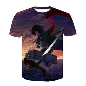 T-shirt pour homme en tricot à manches courtes avec impression numérique 3D respirante à col rond <span class=keywords><strong>2023</strong></span>, <span class=keywords><strong>attaque</strong></span> sur Titan - Product Image 5