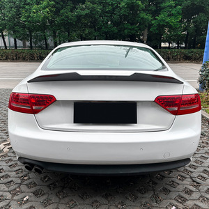 Alerón Trasero para Audi A5 8T Coupé, Negro Piano, Textura de Fibra de Carbono, ABS, Estilo Ducktail, 2007-2016 - Product Image 2