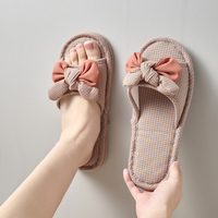 Pour le marché coréen et japonais, pantoufles en maille chinoises tendance, pantoufles plates pour femmes, vente en gros, nouveaux styles de pantoufles de luxe