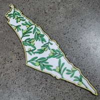 Carte de Palestine PAFU Jérusalem Souvenir Drapeau palestinien Art mural