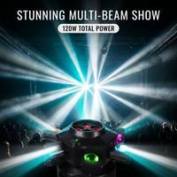 Projecteur puissant à six bras en nid d'abeille, faisceau mobile RGBW 150W, effet laser stroboscopique, équipement professionnel pour mariages, salles de bal, événements et boîtes de nuit