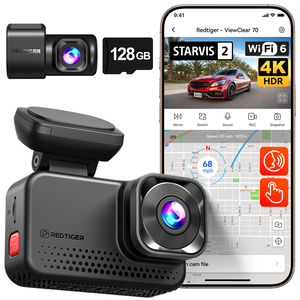 Caméra embarquée REDTIGER Dealer VC70 4K 2.5K à double capteur, WiFi 6 5.8GHz, écran tactile, avec surveillance de stationnement 24H - Product Image 1