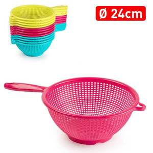 Grand panier filtrant à eau en plastique de 24 cm avec poignée en forme de mangue, passoires et égouttoirs - Product Image 1