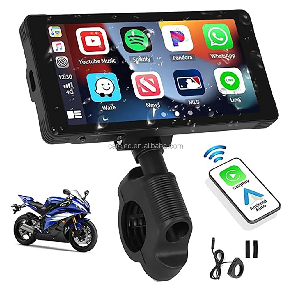 OEM Wireless Android Auto Motorcycle 5.5 inch CarPlay Screen Waterproof Convenient Wireless Motorcycle GPS Carplay Navigator