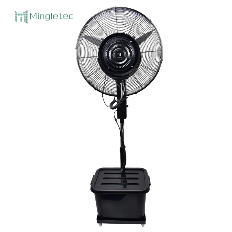 Chinese 26 30 " Inch Outdoor Industrial Water Spray Cooler Air Cooling Electric Pedestal Mist Humidifier Stand Fan