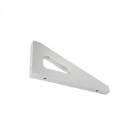 Support triangulaire en aluminium usiné CNC sur mesure, support de montage de précision avec trou fendu