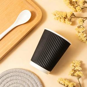 แก้วกระดาษลูกฟูกเก็บความร้อนขนาด 16 ออนซ์ พร้อมลายพิมพ์สวยงามเพื่อการสร้างแบรนด์ระดับพรีเมียมในร้านกาแฟ - Product Image 5