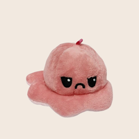 Lilangda Peluche Poulpe Inversé Mignonne en Coton PP et Maille, Porte-clés, Pendentif Moelleux Rembourré, Décoration de Sac à Dos, Adorable
