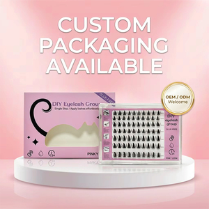 No <b>Glue</b> Needed Reusable 20 Pairs Press on False Eyelashes Natural Look Cluster <b>Lashes</b> for Quick Morning Makeup - Product Image 1