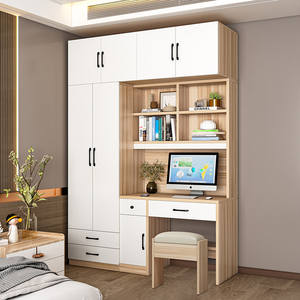 Armario Integrado para Habitación Infantil, Escritorio para Computadora, Librería Combinada para Apartamentos Pequeños, Armario para Dormitorio, Guardarropa - Product Image 3