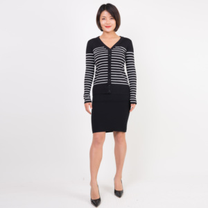 Mới đến thanh lịch giản dị mù<span class=keywords><strong>a</strong></span> thu Áo len thiết kế thời trang cộng với kích thước Womens váy ngắn - Product Image 5