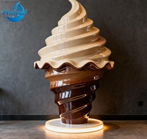 Statues géantes personnalisées en PRV en forme de grains de café, points <span class=keywords><strong>photo</strong></span> d'entrée de café, art en PRV poli utilisé dans les cafés - Product Image 6