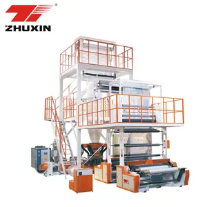 3 Layer Automatic Rotary Die Head Hdpe Ldpe Pp Pe Bopp Pvc Shrink Label Plastic Film Blowing Machine Rubber Roller Film Extruder