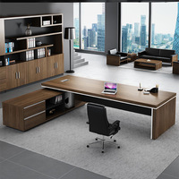 Bureau de direction exécutif de luxe IULTRA en forme de L, nouveau design personnalisé, moderne, étanche, réversible, avec rangement, garantie 10 ans