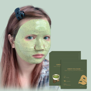 มาส์กหน้าชาเขียวมัทฉะเกาหลีมาส์กหน้า<span class=keywords><strong>คอ</strong></span><span class=keywords><strong>ล</strong></span><span class=keywords><strong>ล</strong></span>าเจนสารต้านอนุมู<span class=keywords><strong>ล</strong></span>อิสระธรรม<span class=keywords><strong>ชา</strong></span>ติบริสุทธิ์พร้อมกรดไฮยาลูโรนิกช่วยให้ผิวผ่อนคลาย - Product Image 1