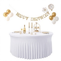 Nappe de table ronde épaisse haut de gamme, spéciale pour mariage et fête, grande, élastique, à motif uni