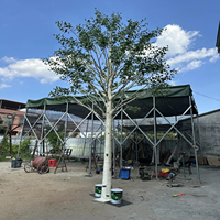 Arbre de bouleau artificiel hautement réaliste avec tronc en fibre de verre, décoration pour la maison, le jardin et les fêtes, faux bouleau blanc pour aménagement paysager