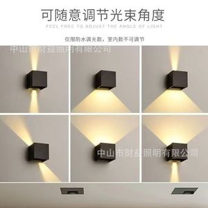 Applique murale extérieure étanche à LED pour jardin, cour, villa, balcon, style simple et moderne, intensité réglable 6W 10W - Product Image 4