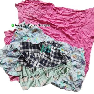 ผ้าขี้ริ้วผ้าฝ้ายสีขาวแบบผสมสีเข้มสำหรับอุตสาหกรรมใช้สำหรับเช็ดสีเข้ม10กก. เศษผ้าคอตตอนรีไซเคิล - Product Image 3