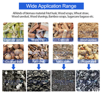 Chaîne complète de machines de fabrication de briquettes de charbon de bois de coco, de sciure de bois et de son de riz pour chicha, modèle simple et compact
