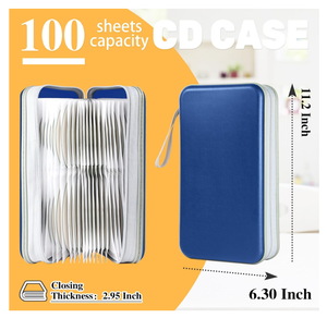 Boîte de rangement <span class=keywords><strong>pour</strong></span> CD <span class=keywords><strong>portable</strong></span> et anti-poussière de grande capacité de 100 pièces Organisateur de visière en plastique <span class=keywords><strong>pour</strong></span> <span class=keywords><strong>voiture</strong></span> et maison - Product Image 4