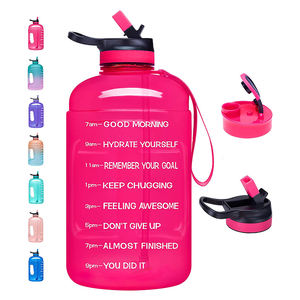 Jarra de agua deportiva grande, 1 galón/128oz, gradiente motivacional, a prueba de fugas, Tritan, sin BPA, con <span class=keywords><strong>marcador</strong></span> de tiempo y paja - Product Image 6
