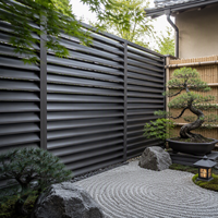 Panneau de clôture en aluminium à lattes horizontales modernes, balustrade, panneau de clôture pour la protection de l'intimité, revêtement en poudre anti-âge pour balcon, terrasse, jardin