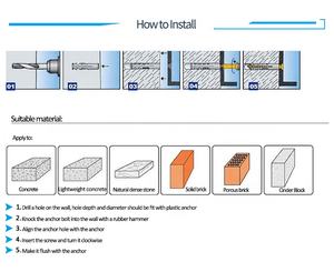 Нейлоновый дюбель-гвоздь Elehk для крепления в стене с винтом, пластиковый дюбель, легко вставляемый нейлоновый дюбель-гвоздь, расширяющийся дюбель - Product Image 5
