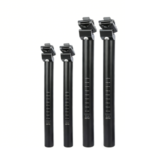 Accessoires <span class=keywords><strong>de</strong></span> vélo : <span class=keywords><strong>Tige</strong></span> <span class=keywords><strong>de</strong></span> <span class=keywords><strong>selle</strong></span> universelle haut <span class=keywords><strong>de</strong></span> gamme durable, multi-tailles, allongée 27,2 mm, double piste, en alliage - Product Image 1