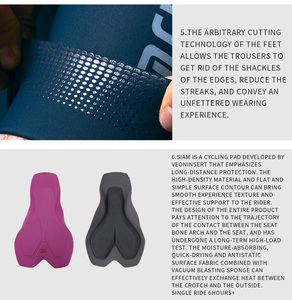 Vêtements de cyclisme pour femmes LAMEDA, cuissards à bretelles, impression par sublimation, bas durables - Product Image 4