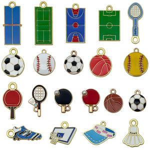 Colgantes de aleación esmaltados con diseño de baloncesto, fútbol, bádminton y <span class=keywords><strong>tenis</strong></span> de mesa para estadios y deportes - Product Image 5