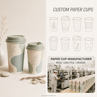 Gobelet en papier kraft biodégradable à triple paroi résistant à la chaleur pour les boutiques de thé au lait à emporter, avec taille et impression personnalisées