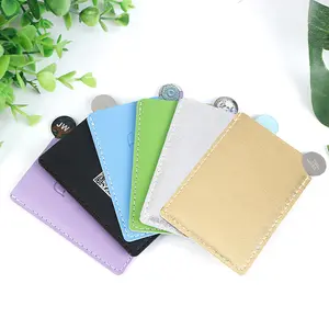 Mini portable Makeup Mirror Pocket Mirror Wholesales Mini Hand Held Cosmetic Stainless Steel Leather Pocket Mirror
