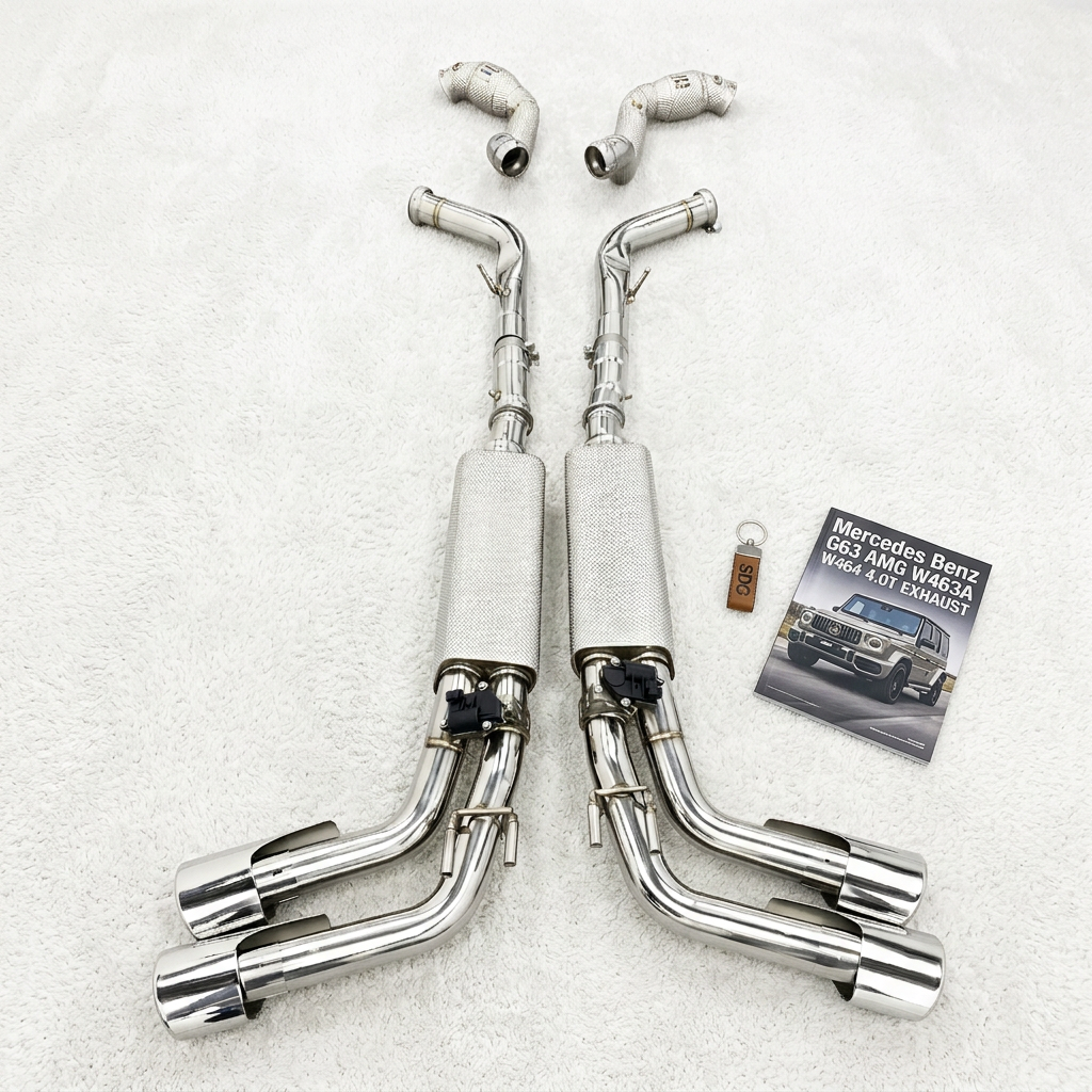 VantaFlow High Flow Full Exhaust System for Mercedes Benz G63 AMG W463A W464 4.0T 2018-2026 with Heat Shield Catted Downpipe