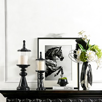 STONEKOCC Bougeoir en marbre de luxe moderne avec logo personnalisé, style vintage, ornement de table haut de gamme