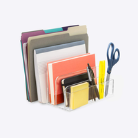 Porte-documents en acrylique transparent de haute qualité, format A4, épaissi, organiseur de fichiers transparent, support d'affichage de bureau