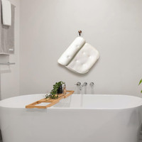 Oreiller de bain BBCare 4D Air Mesh Layers, portable, séchage rapide, lavable en machine, confortable, pour le dos, la tête et le cou, idéal pour la baignoire et le spa