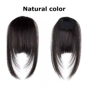 Estensioni della frangia dei capelli umani reali al 100% fasce d'aria pulite anteriori bionde clip in on bang hair piece per le donne - Product Image 5